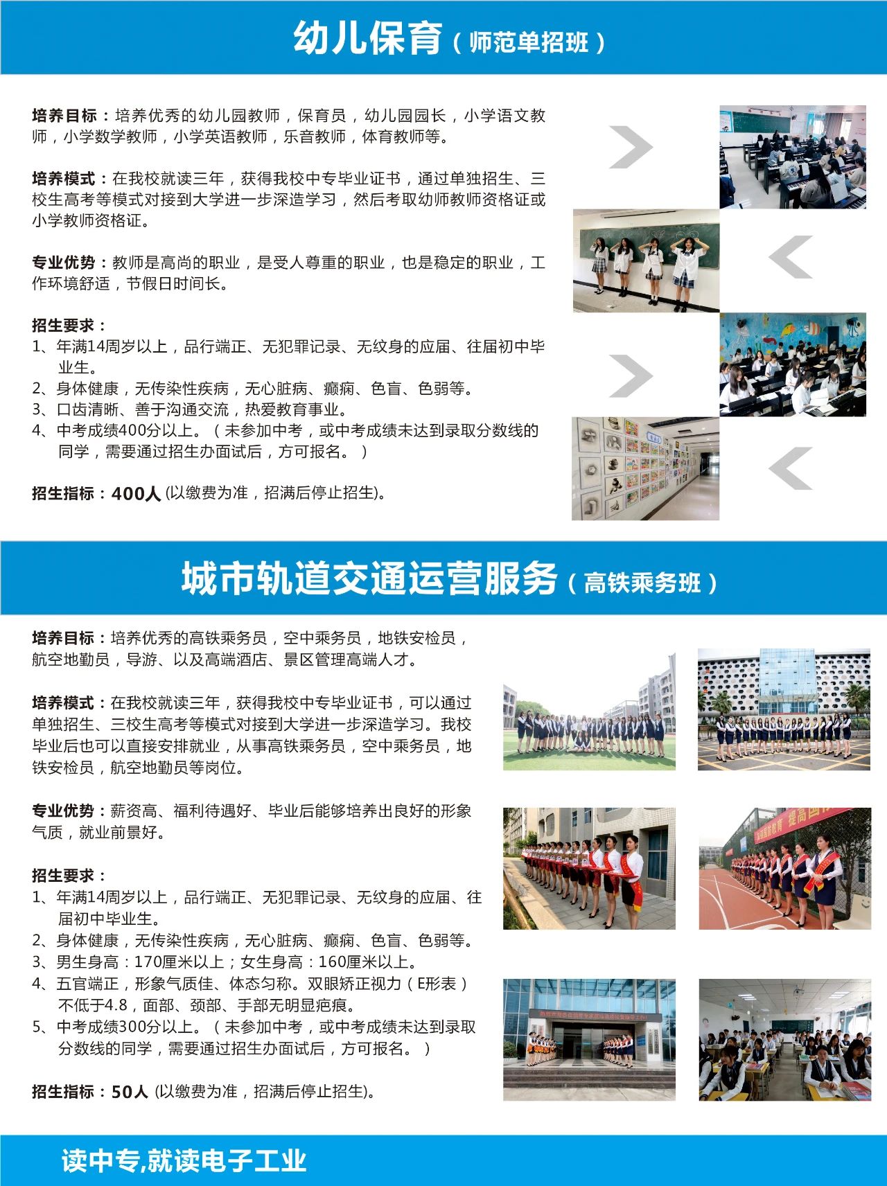 贛州電子工業技術學校招生專業